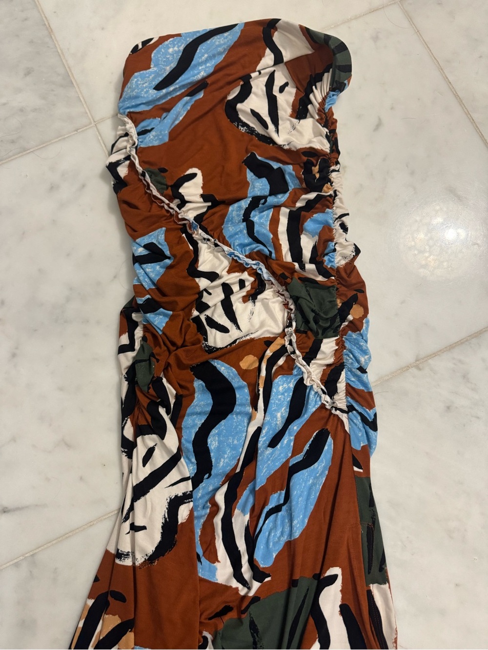 Strapless Ruched Gabbie tube dress Anthropology Sz small LN - Picture 6 of 6
